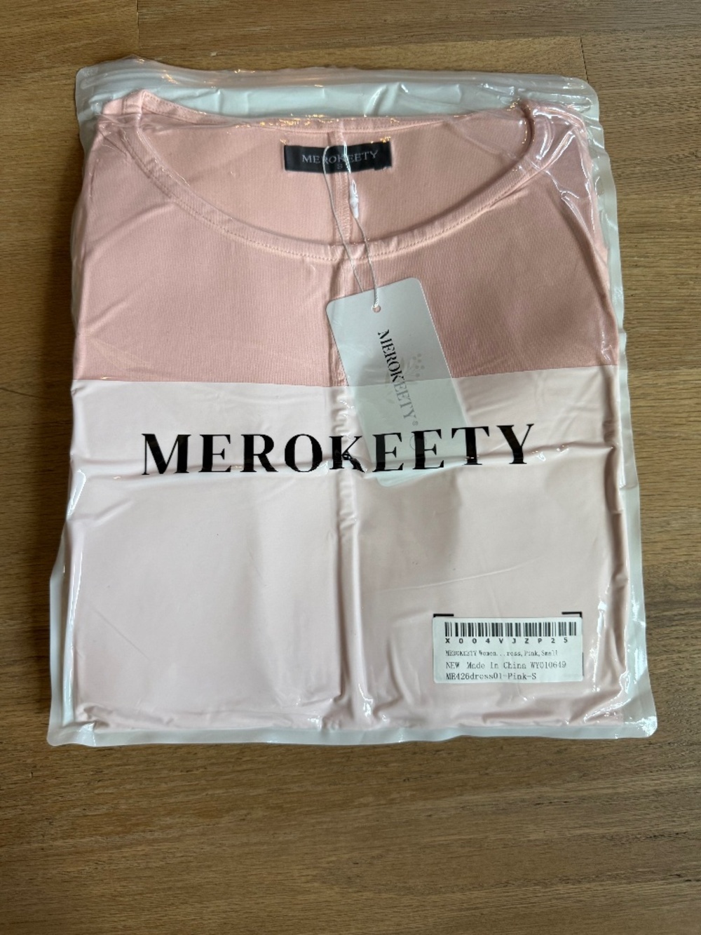 MEROKEETY Pink Cotton Sleeveless Maxi Dress NWT Small